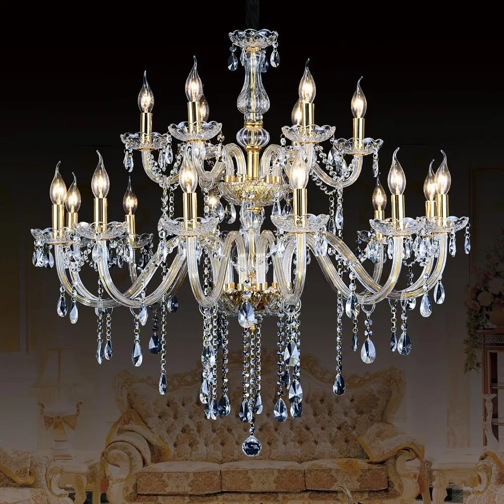

Home Decor lustre the chandelier crystal modern large home stair lighting European Suspension crystal lighting home Dining Light