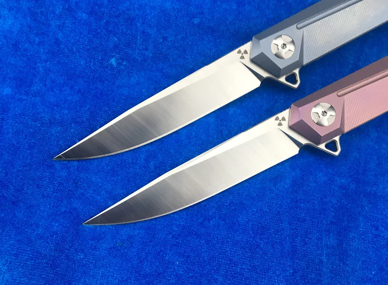 LEMIFSHE Flipper folding knife S35VN blade titanium alloy handle camping outdoor hunting fruit knife EDC tool