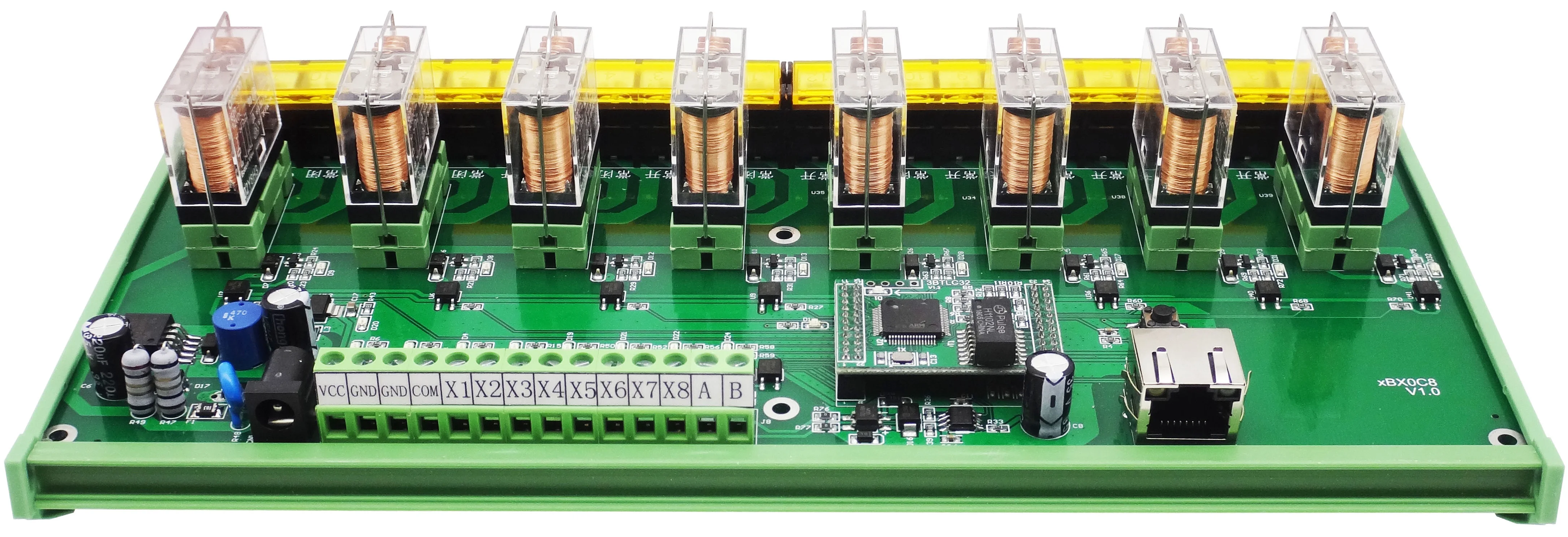 8-канальная сеть 16A плата управления/RS485/Modbus TCP/RTU/изоляция/Промышленный