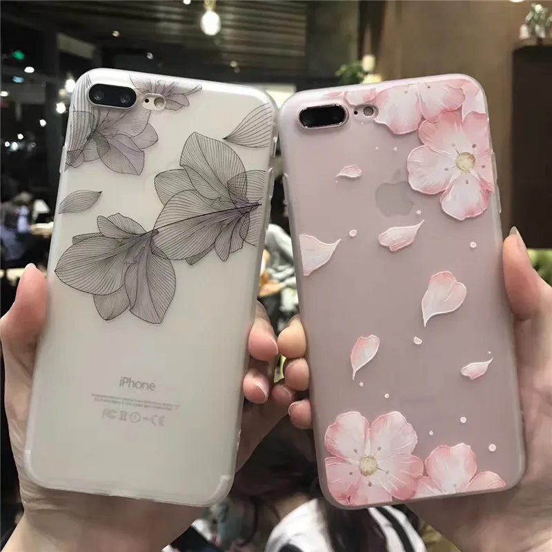 Ricestate цветочный силиконовый чехол для телефона iPhone 6 7 8 Plus X XS XR MAX цветы и животные