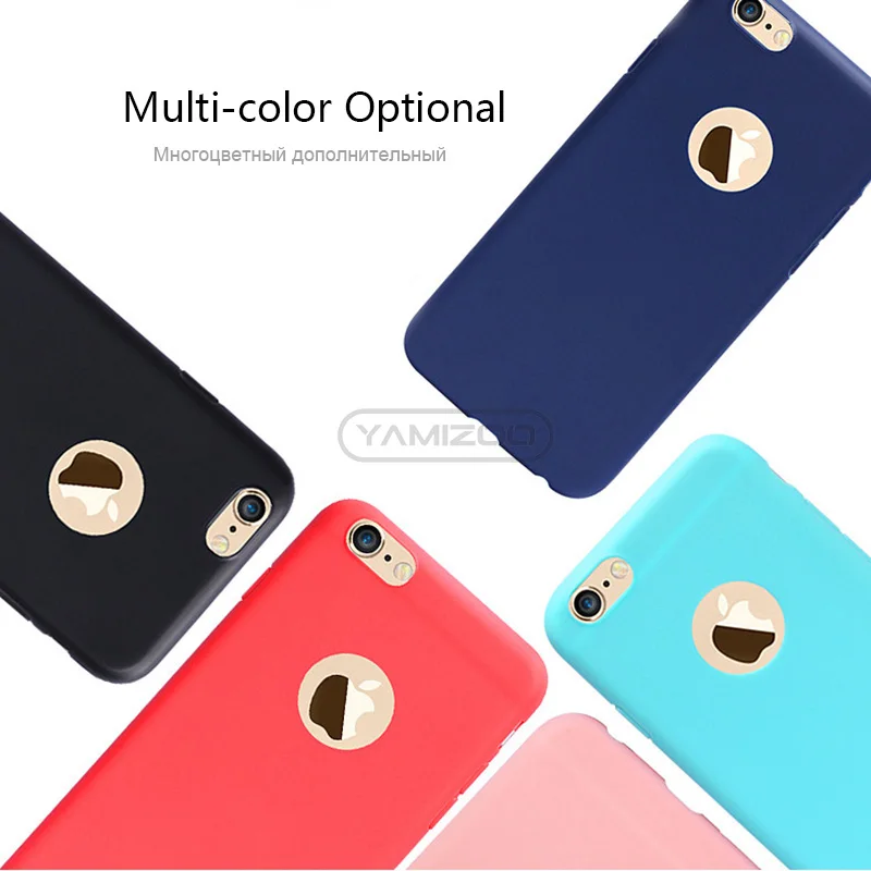 Милый чехол для iPhone 7 6 6s 8 Plus силиконовый тонкий розовый матовый мягкий
