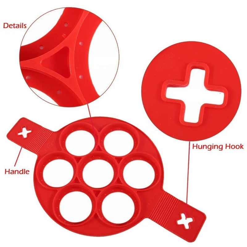 1шт. Силиконовое неклеющееся кольцо для приготовления яичницы и блинов на кухне. Форма для выпечки омлета. Оборотная форма.