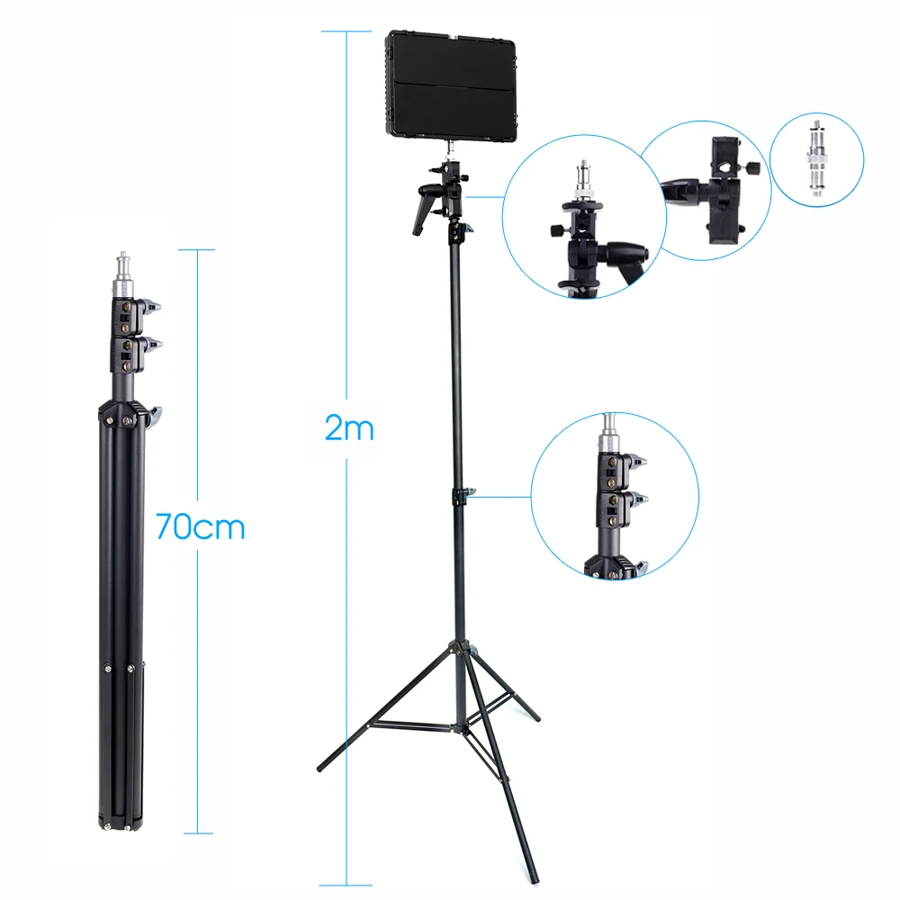 Travor TL-600A 2,4G комплект двухцветный светодиодный светильник для видеосъемки 3200K~ 5500K+ три светильник+ 6 батареек+ 3 светильник