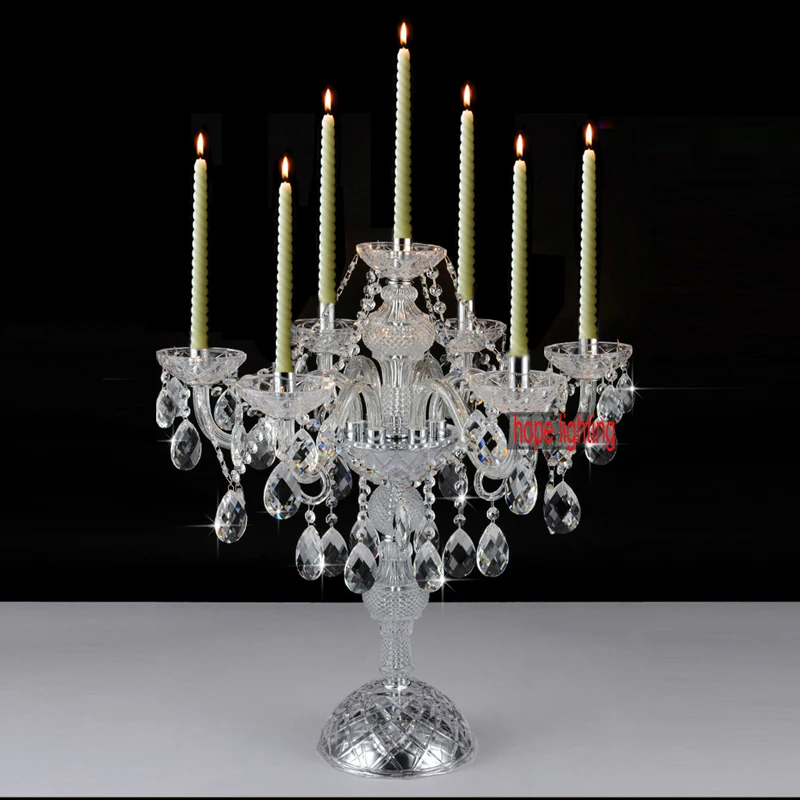 Европейский кованого железа подсвечники настольные лампы для спальни кристалл