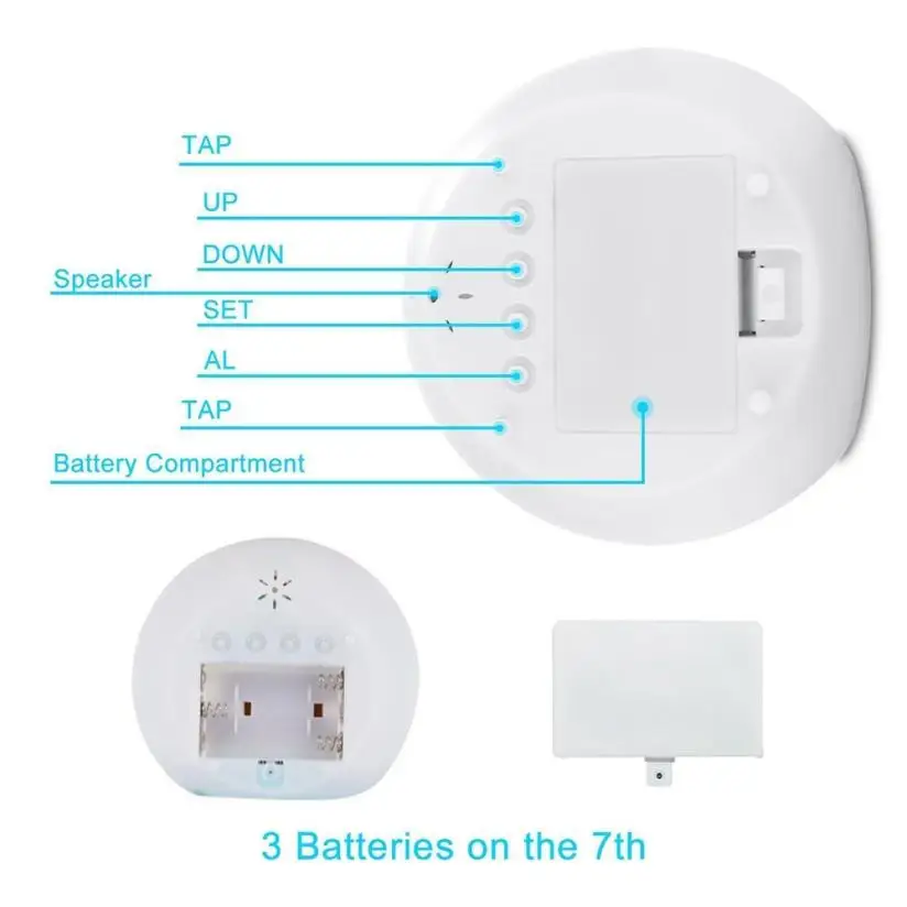 1 шт. в комплекте детское Numérisation будильники светодиодный Wake Up светильник 7 цветов
