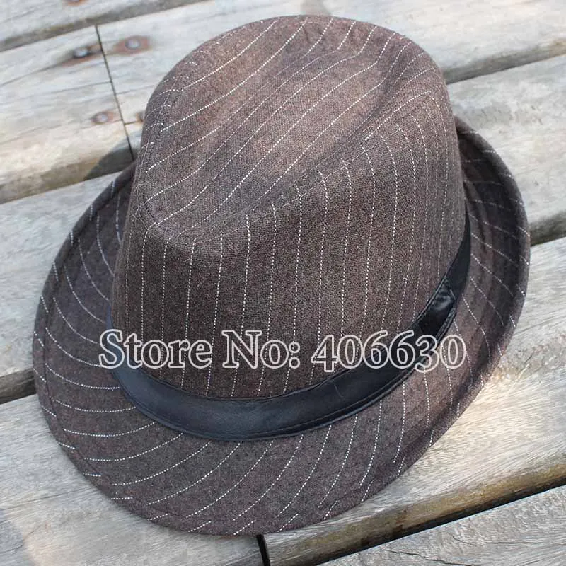 Плед Fedora шляпы для женщин Chapeau унисекс Мужские Трилби Панама Шляпы В Стиле Джаз шапки MEDB043 - Цвет: MEDB044 coffee