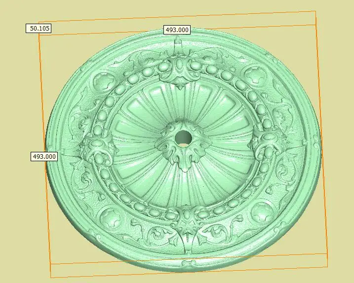 3D круглая пластина кольцевая рельефная модель в формате STL для ЧПУ