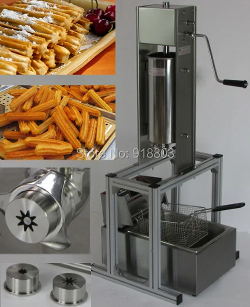 2 в 1 5L ручная машина с поддержкой Spainish Churros + 6L 110В 220В электрическая фритюрница|machine