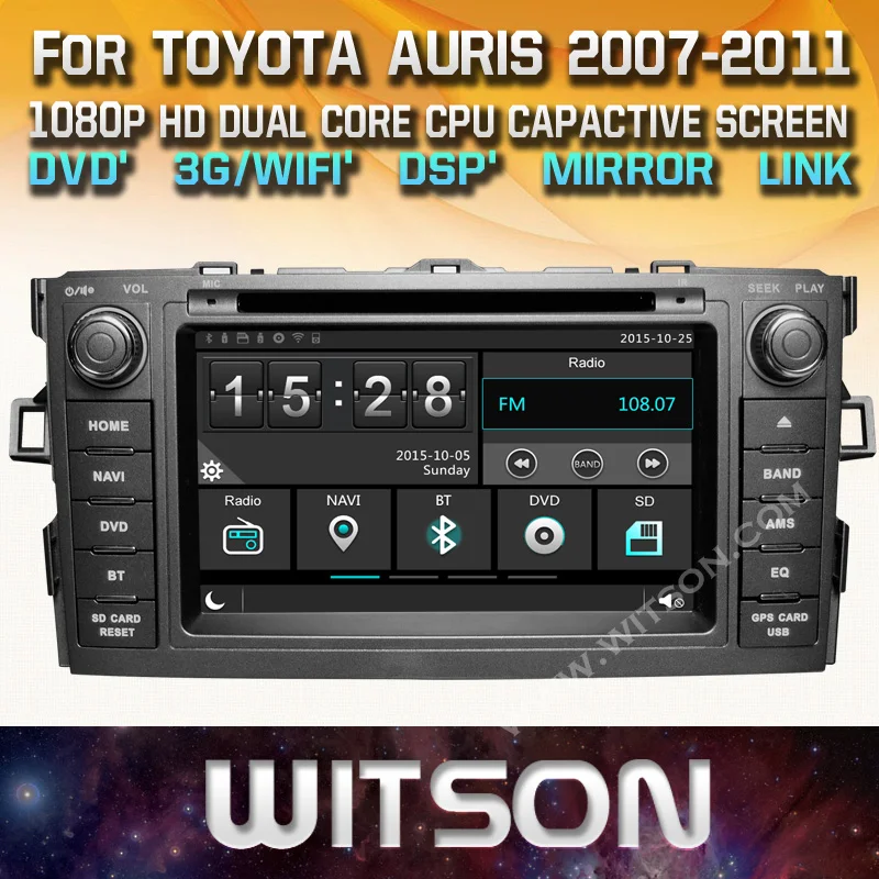 Заводская цена WITSON! Автомобильный dvd для TOYOTA AURIS 2007 2011 Навигация GPS стерео Авто