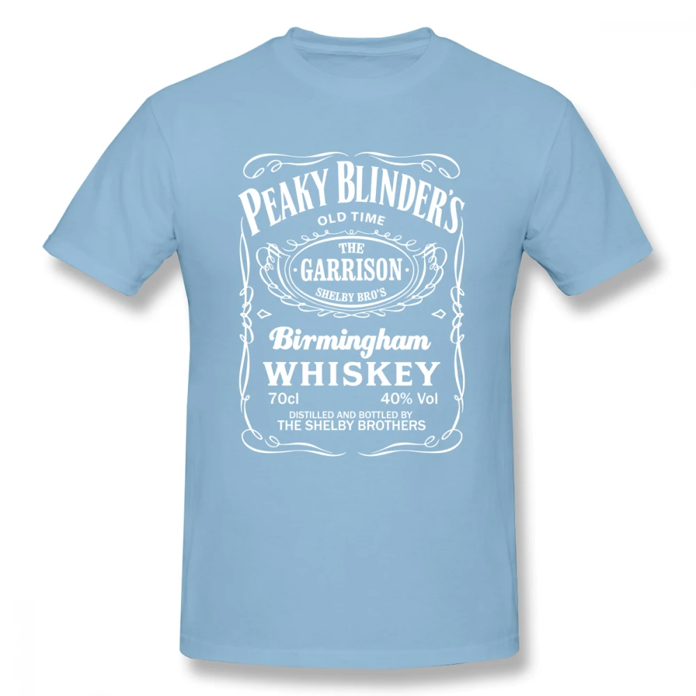 Небесно-голубой Новая футболка в стиле хип-хоп Peaky_Blinders_Design для человека, Специальная футболка большого размера Homme, футболка с 3D принтом, хлопок, дышащая - Цвет: Небесно-голубой