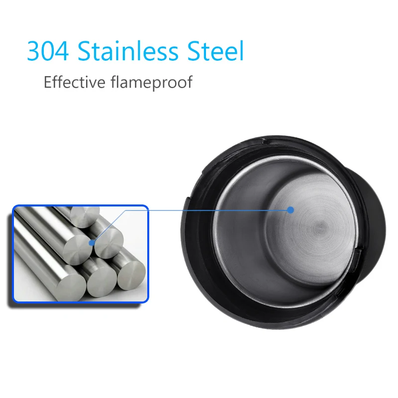 LENTAI 1 шт. Черный Автомобильный светодиодный пепельница авто компас светильник