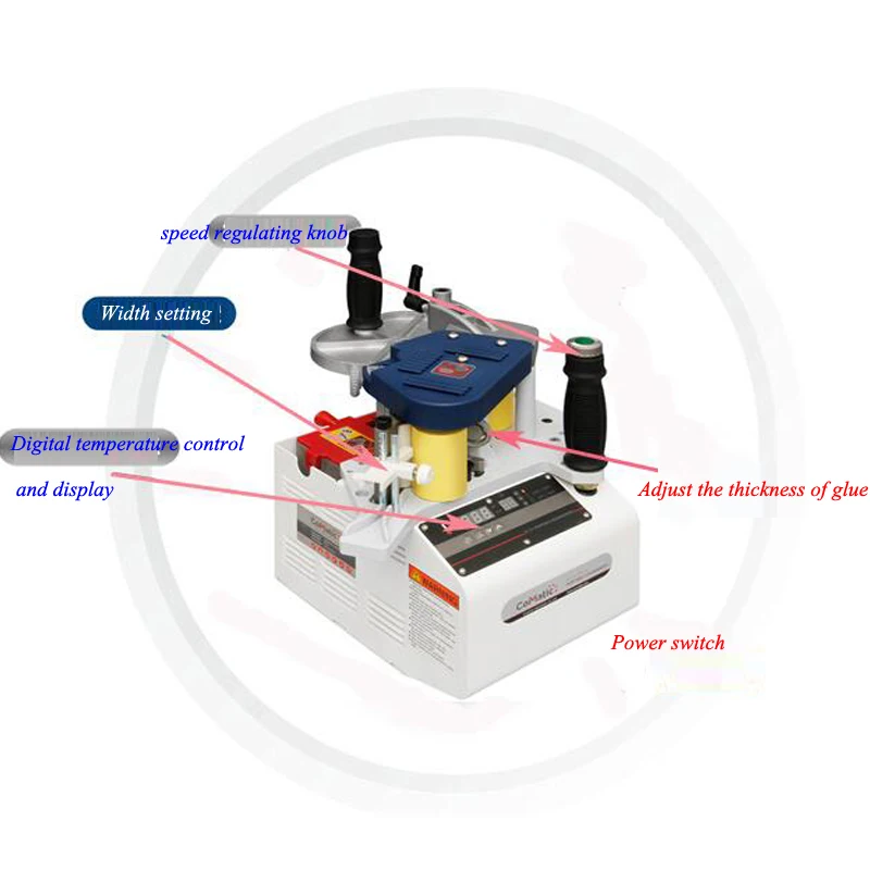 Portable Edge Banding Machine Wood PVC Automatic Gluing Bander Adjustable Speed/ Digital Temperature Control BR500 | Инструменты