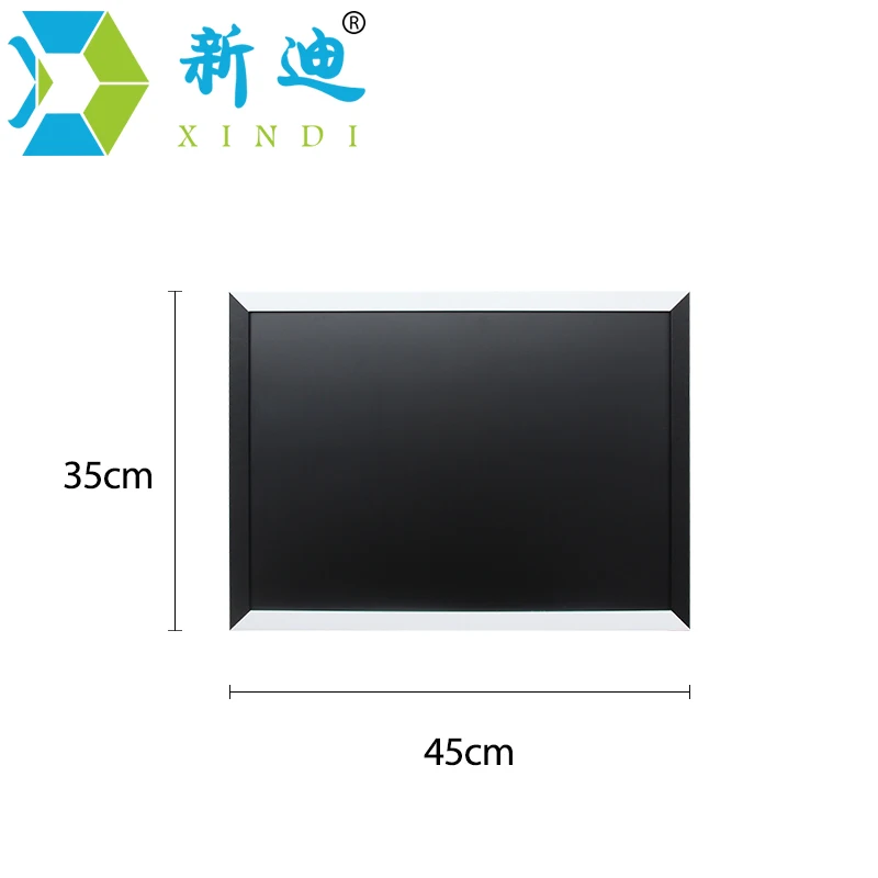 Черно белая деревянная магнитная доска XINDI MDF 35*45 см декоративная для записей