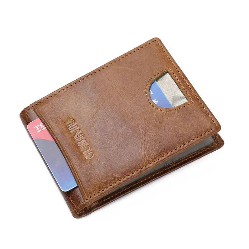 RFID Блокировка зажим для денег мужской функциональный кошелек карт из