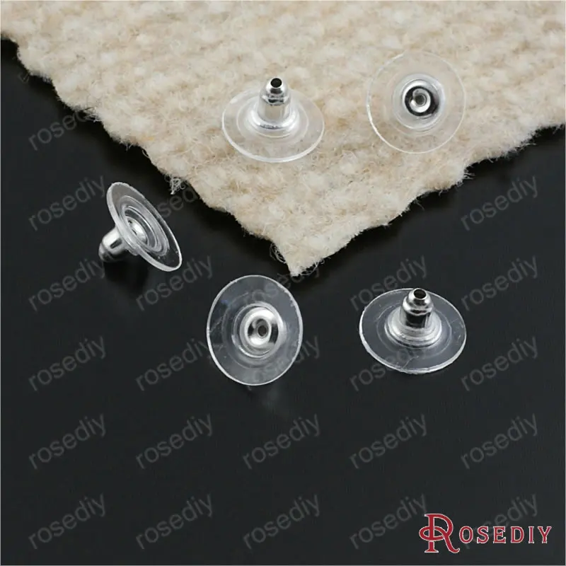 Латунные или железные серьги с пластиковым Круглым Диском 100 шт.|earring component|earring