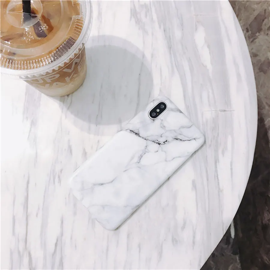 ZMDLDZSW Fashion Marble Cover for iPhone X 10 Fundas Pink Coralline Soft TPU Case 6 6s 7 7plus 8 8plus Girl Boy Nice |