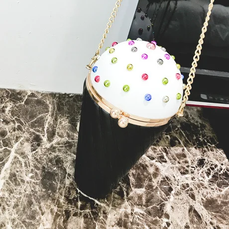 Persenality Дизайн милые кекс мороженое Форма Crossbody сумки мультфильм Мода Сеть PU