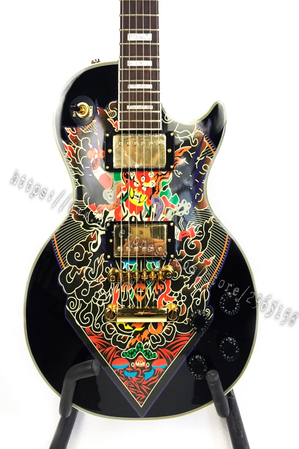 10 S Магазины Custom Shop Черный Кит Ричардс Окрашены Электрогитара |