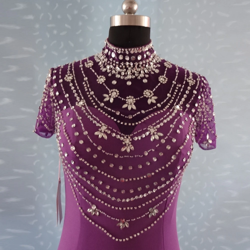 Vestido De Novia/платья знаменитостей с коротким рукавом и кристаллами длинные платья