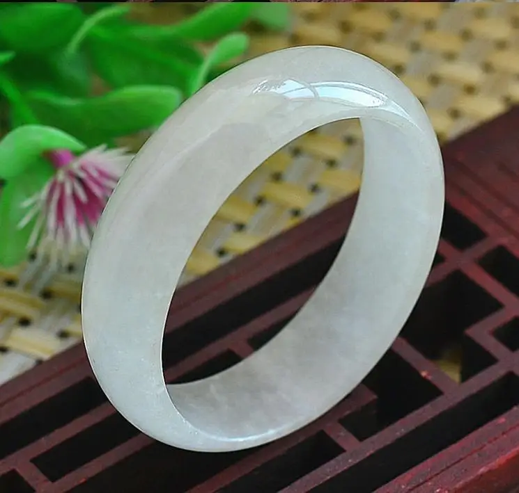 Винтажный Браслет из натурального бирманского нефрита овальный браслет 53