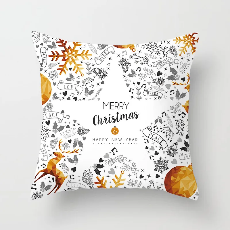 PC04336 Fuwatacchi Merry Christmas чехол для подушки из полиэстера с изображением Санта-Клауса, снежного Рождества, с надписью, наволочка для подушки, для дома, дивана, декоративная наволочка - Цвет: PC04336