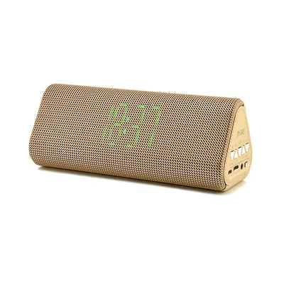 Золотой Портативный беспроводной Душ динамик с микрофоном TF FM часы HD аудио Громкая связь музыкальная звуковая коробка для iPhone Компьютер - Цвет: Золотой
