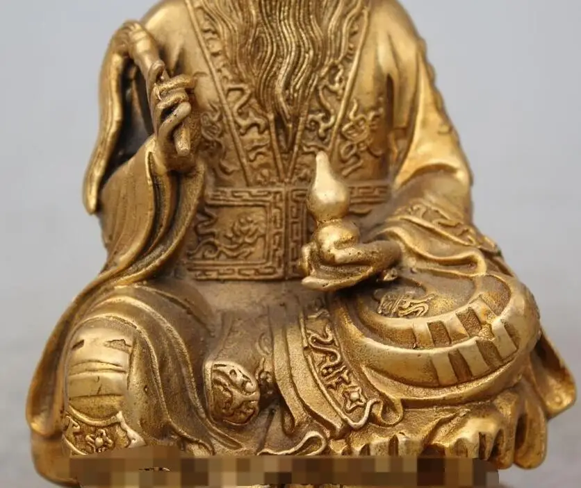 7 &quotКитайский даосизм Латунное сиденье Лотос Властелин Лао цзы Jun priest