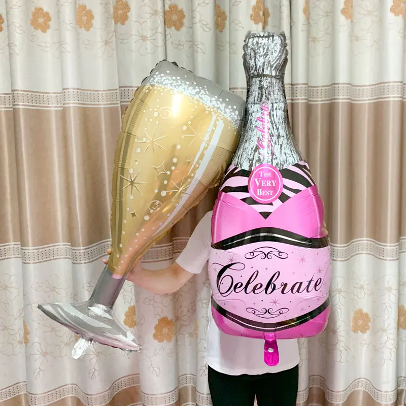 Свадебные украшения для жениха, невесты, чтобы быть баллоном, Mr Mrs, свадебные вечерние шары, команда для девичника, девичьи принадлежности для вечеринки-девичника - Цвет: Red bottle and cup