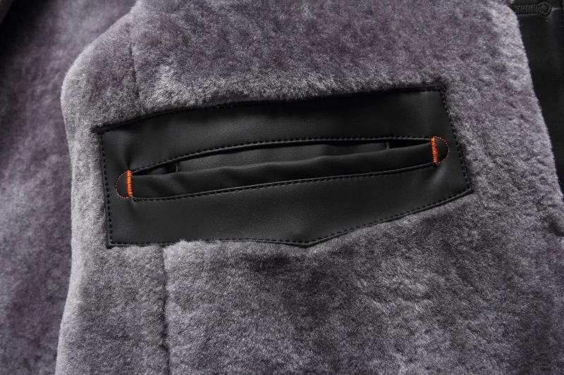 

1722 New Fashion 2017 Man Fur Coat Man Winter Clothes Cashmere Thickening Coat Leather Jacket