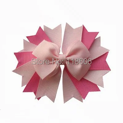 

50pcs Ribbon Spike Pinwheel Hair Bow Pinwheel Girl Hair Bows Free Shipping