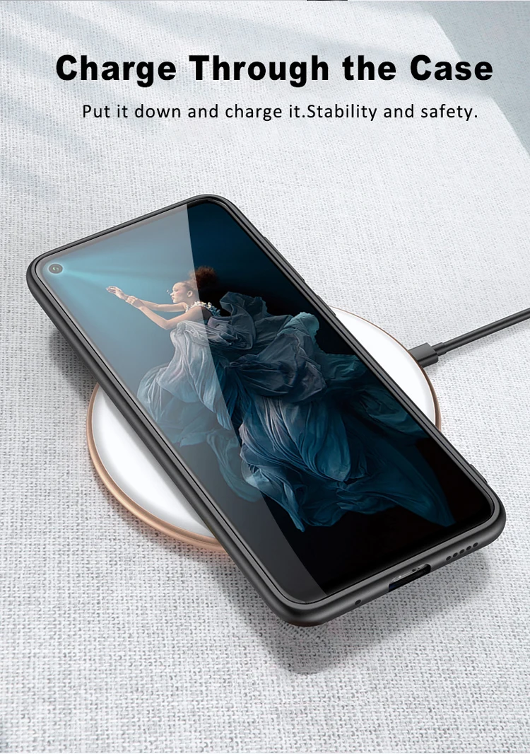 Honor 20 Pro чехол Mofi для huawei Honor 20 чехол Pro задняя крышка губчатая хлопковая ткань мягкий для huawei Honor 20 Pro Чехол фиолетовый розовый