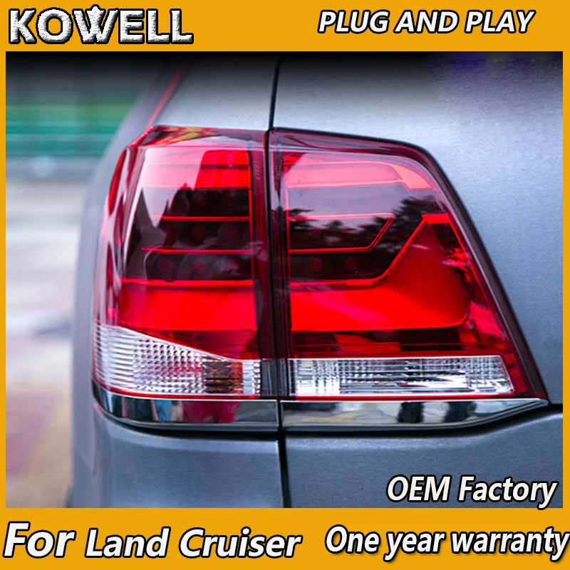 Автомобильный Стайлинг KOWELL для Toyota Land Cruiser задний фонарь s 2012 светодиодный DRL +