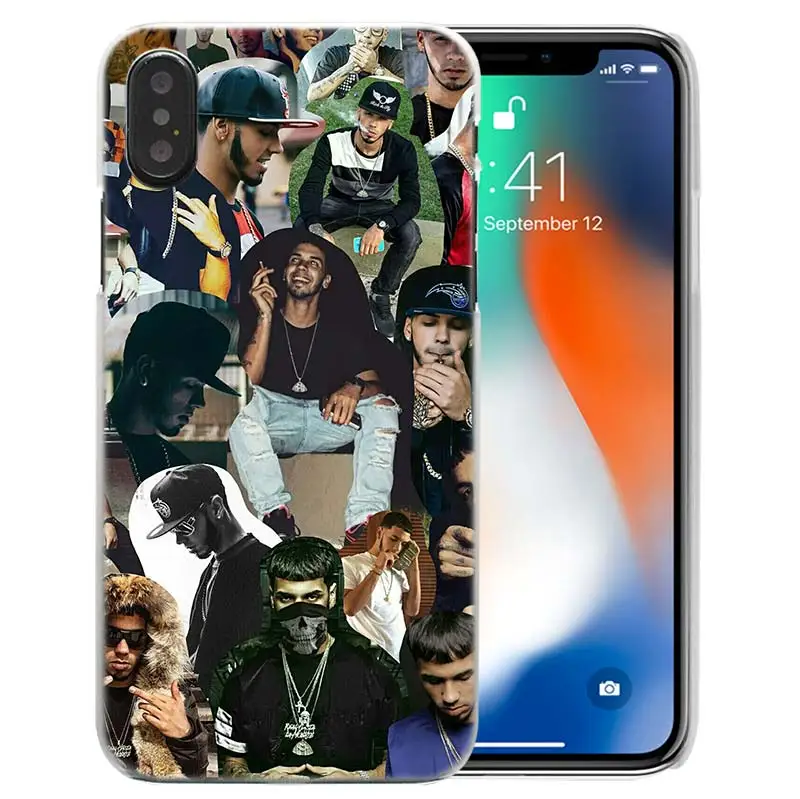 08 Чехол Singer для iPhone XS Max XR X 10 7 7S 8 6 6S Plus 5s SE 5 4s 4 5C Жесткий прозрачный пластиковый ПК Coque Cover Shell Anuel Aa Ozuna 11 - Цвет: 08