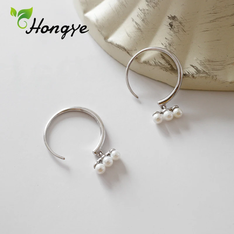 Hongye/серьги-капли для девочек дизайнерские брендовые жемчужные кисточки ушные
