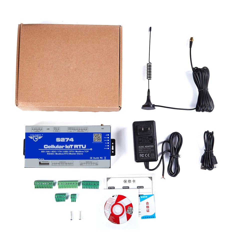 Промышленный Шлюз Modbus Serial RS485 поддерживает RTU Master & Slave TCP интегрировать в SCADA HMI Max 224
