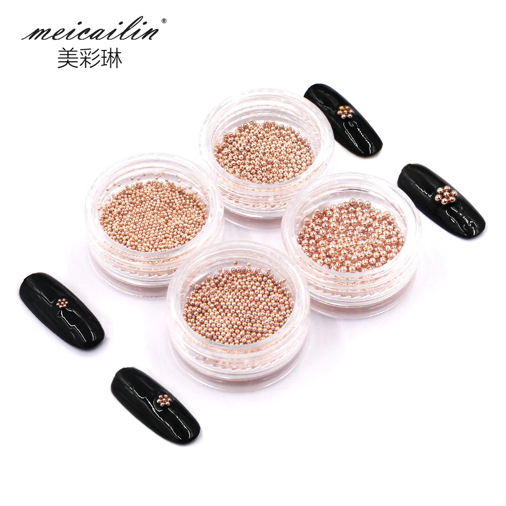 1 коробка Стальные Бусины шпильки для ногтей золотые серебристые розовые