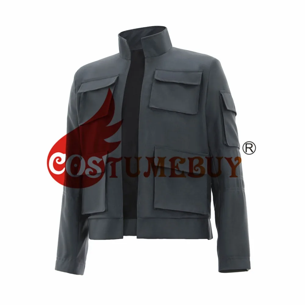 Costumebuy Звездные войны ударов задней панели Хан сольный костюм для взрослых мужские Звездные войны верхняя одежда, куртка пальто Любой Размер L920