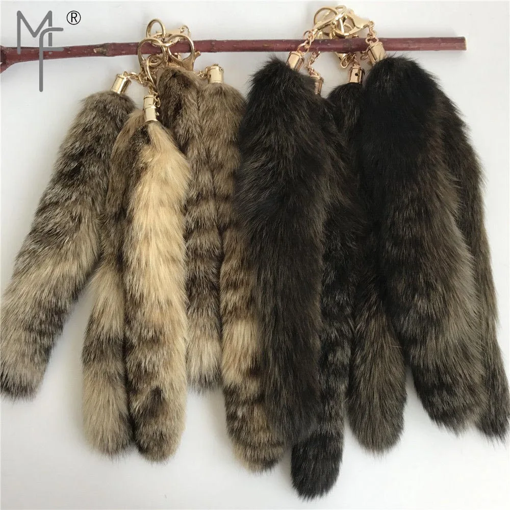 Magicfur - 25 см настоящий Северный бобр кошка меховой хвост 2 цвета меховая Сумочка