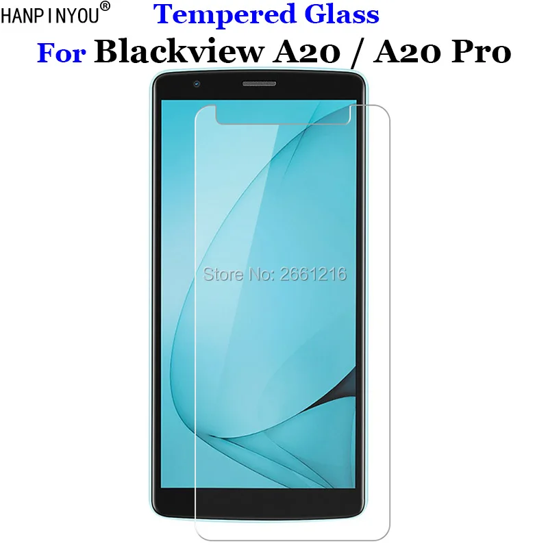Для Blackview A20 противоударное переднее жесткое закаленное стекло 9H 2.5D Премиум