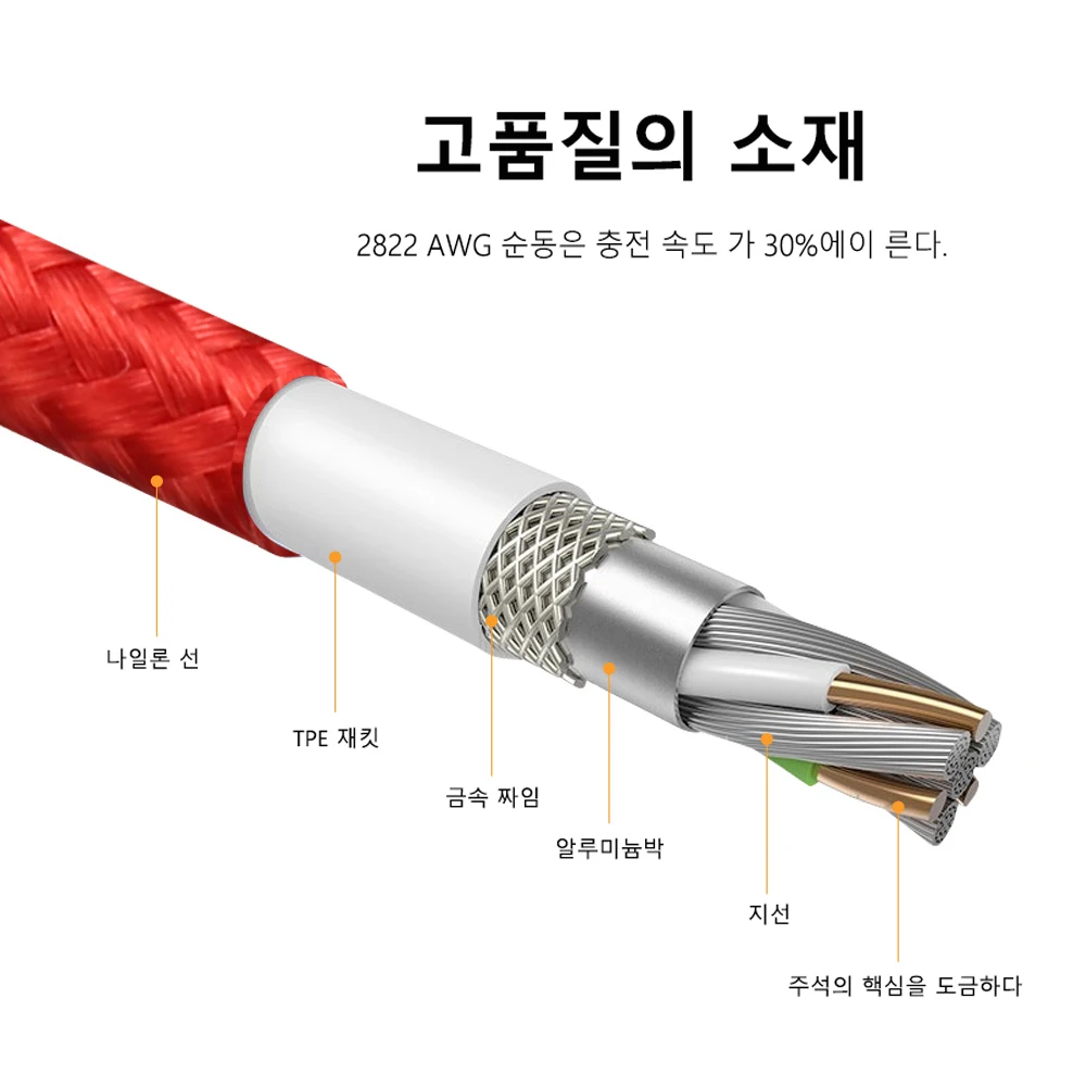 TOPK R-Line2 1 м 2 светодиодный магнитный кабель Micro USB Премиум нейлоновый Плетеный