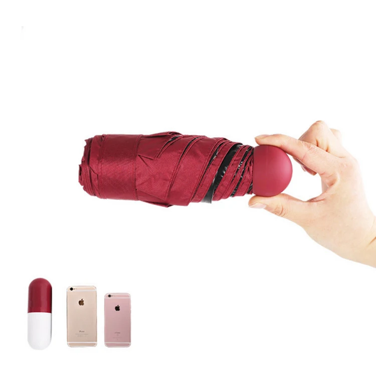 Карманный мини-зонт в капсулу для мужчин и женщин непродуваемый складной зонтик