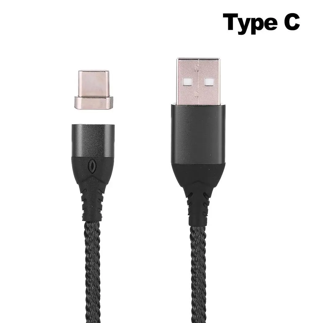 Micro usb type C Магнитный зарядный кабель Интерфейсный порт для быстрой зарядки телефона Android магнитное зарядное устройство Microusb - Цвет: black type 2