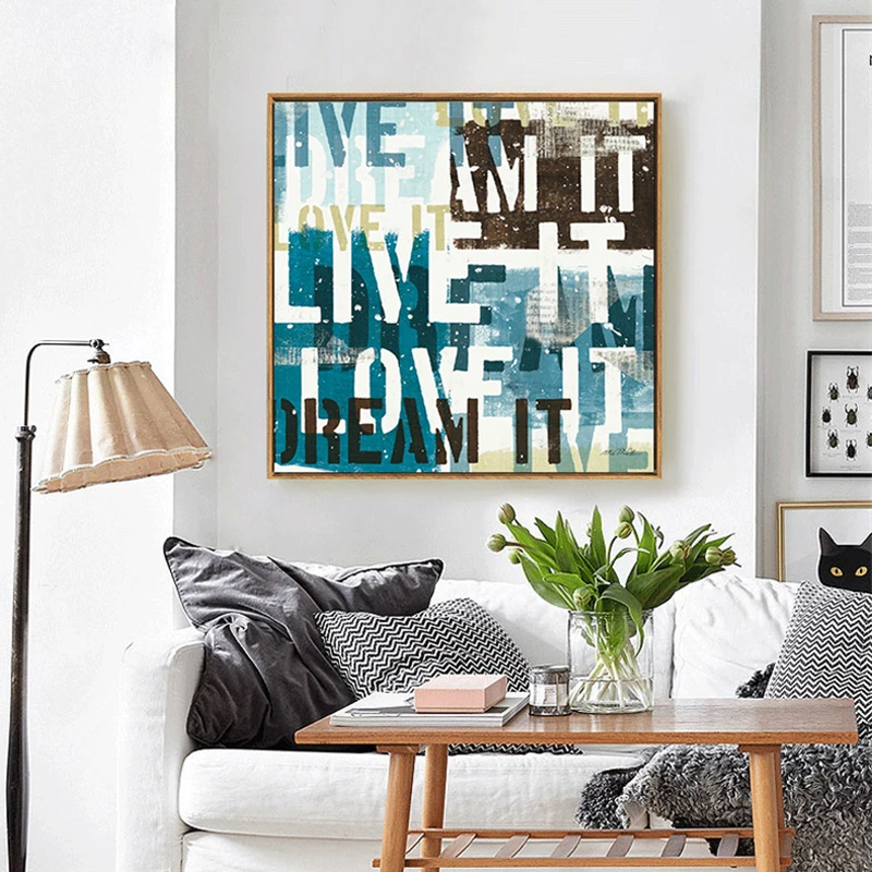 Винтажный вдохновляющий постер на английском языке с надписями современный