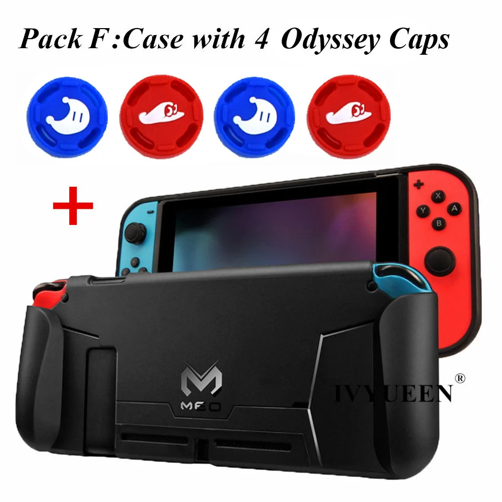 Защитный чехол-накладка IVYUEEN из термополиуретана с переключателем для Nintendo Switch Console, 4 игры для контроллера переключателя, амортизация ударов