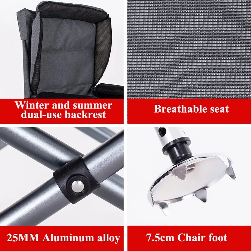 

Lightweight European fishing chair net weight 2.6KG bold aluminum tube bearing 150KG should be a variety of terrain fish chair