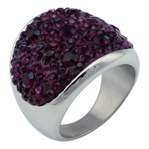 Женские круглые кольца Anillos из нержавеющей стали белый черный серый синий