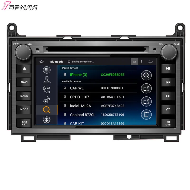 Topnavi 7 ''четырехъядерный Android 6 0 Автомобильный DVD плеер для TOYOTA Venza 2008 стерео