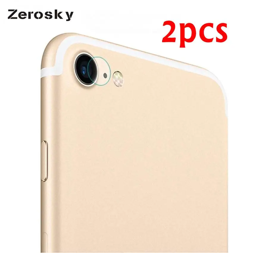 Zerosky 2 шт задняя камера Объектив Закаленное стекло для iPhone 7 Plus крышка телефона
