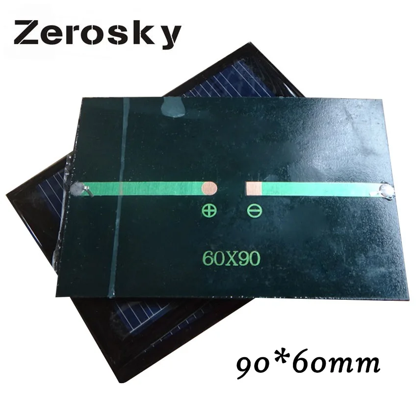 Zerosky солнечная панель 0 6 Вт в миниатюрная система сделай сам для аккумулятора
