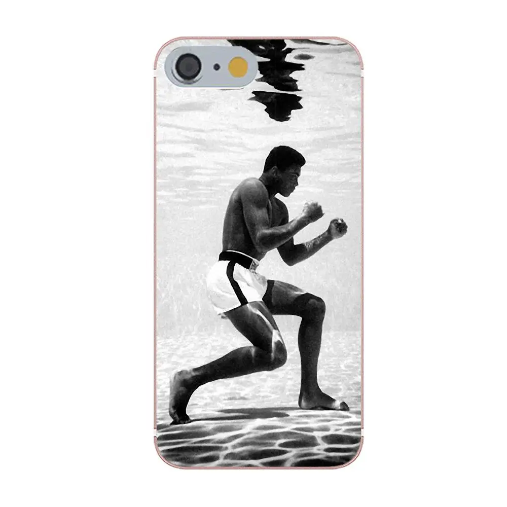 Мягкие чехлы для мобильных телефонов Apple iPhone 4 4S 5 5C 5S SE 6 6S 7 8 Plus X Muhammad Ali Boxing |